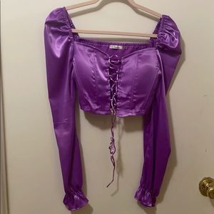 Silky corset top